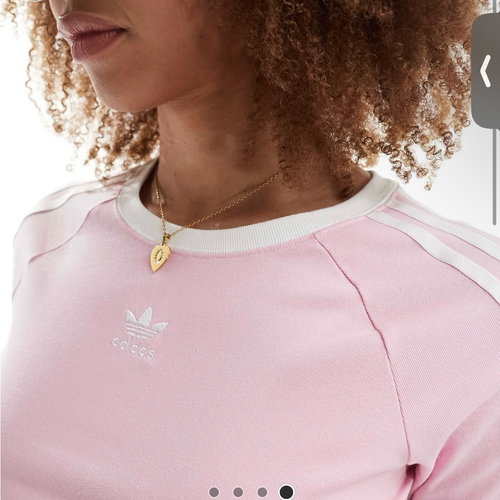Adidas Original’s 3 Stripe Baby Tee Light Pink And Adidas Adibreak Shorts Set